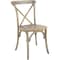 Flash Furniture Advantage Medium Natural With White Grain X-Back Chair, PK2 X-BACK-MOWG-2 - alternate 1